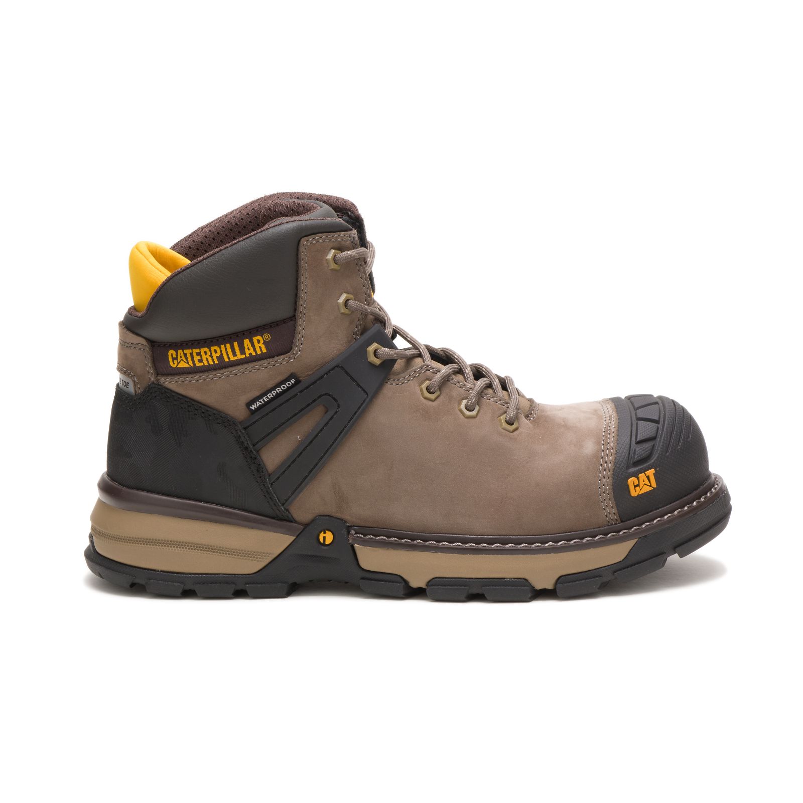 Caterpillar Excavator Superlite Waterproof Nano Toe Philippines - Mens Work Boots - Brown/Black 72658LAVE